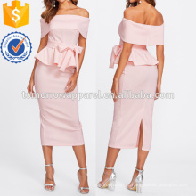 Foldover Peplum Top &amp; Skirt Set Fabricação Atacado Moda Feminina Vestuário (TA4031SS)